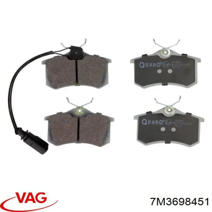 Купити 7M3698451 VAG Задні колодки