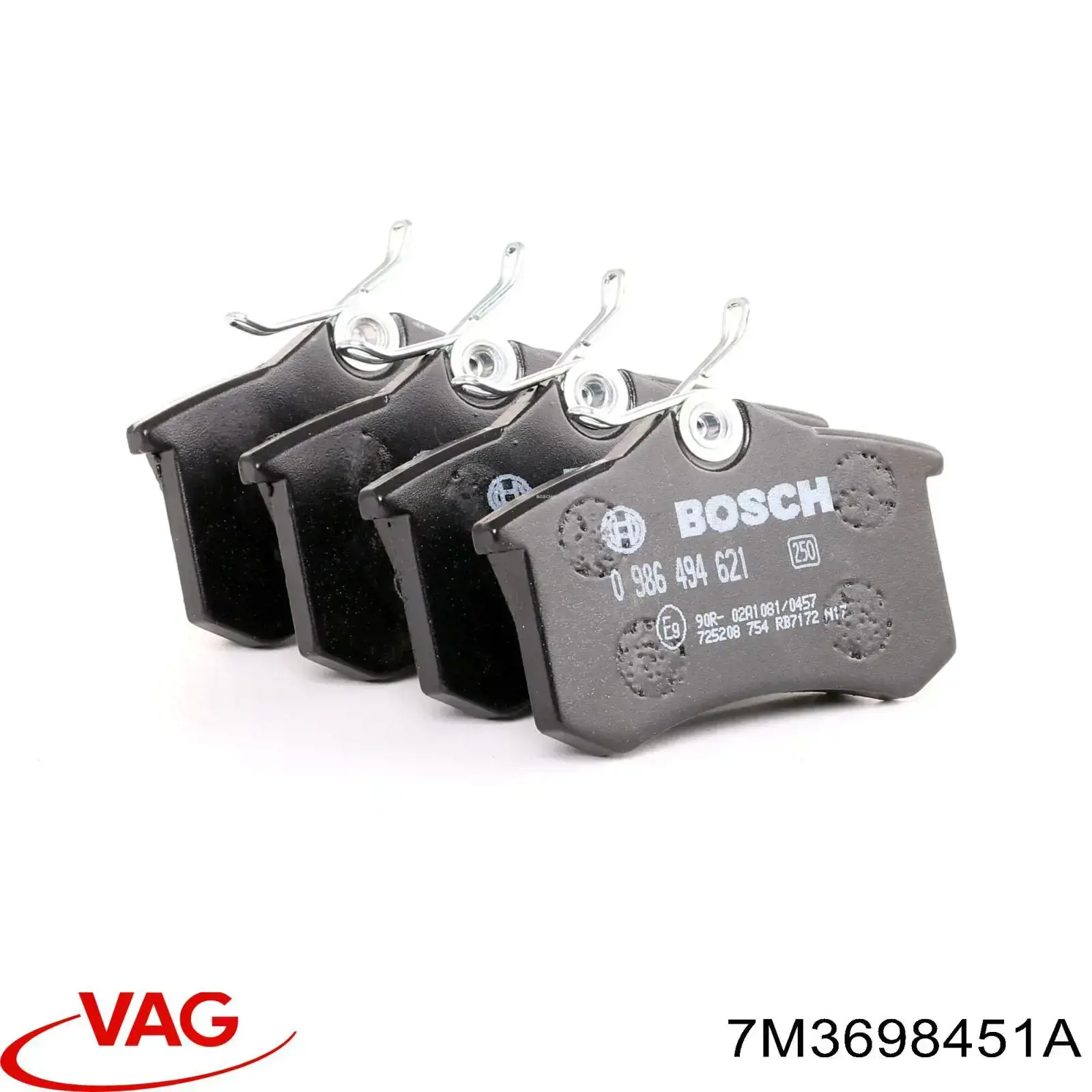 Задні гальмівні колодки VAG 7M3698451A ціна, від 13.81 USD