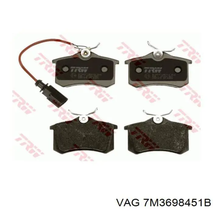 Купити 7M3698451B VAG Задні колодки