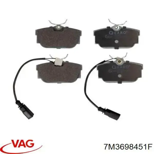 Купити 7M3698451F VAG Задні колодки