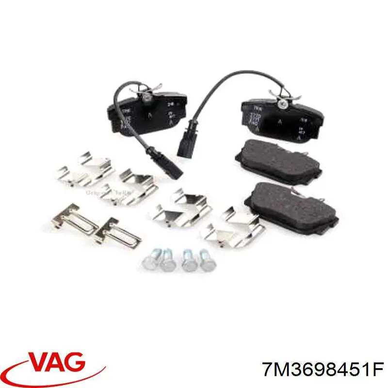 Купити 7M3698451F VAG Задні колодки