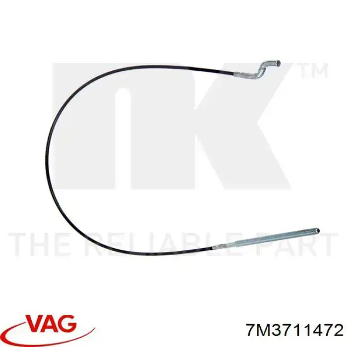 Трос ручного гальма, проміжний VAG 7M3711472 ціна, від 4.29 USD