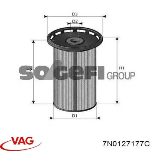 Фільтр тонкого очищення палива VAG 7N0127177C ціна, від 35.51 USD