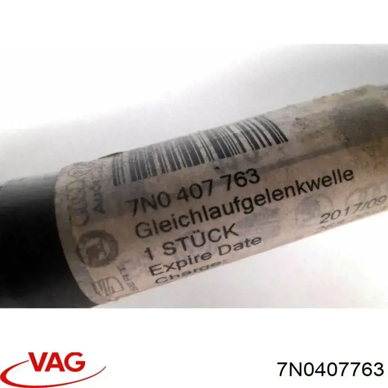 Піввісь передня ліва VAG 7N0407763