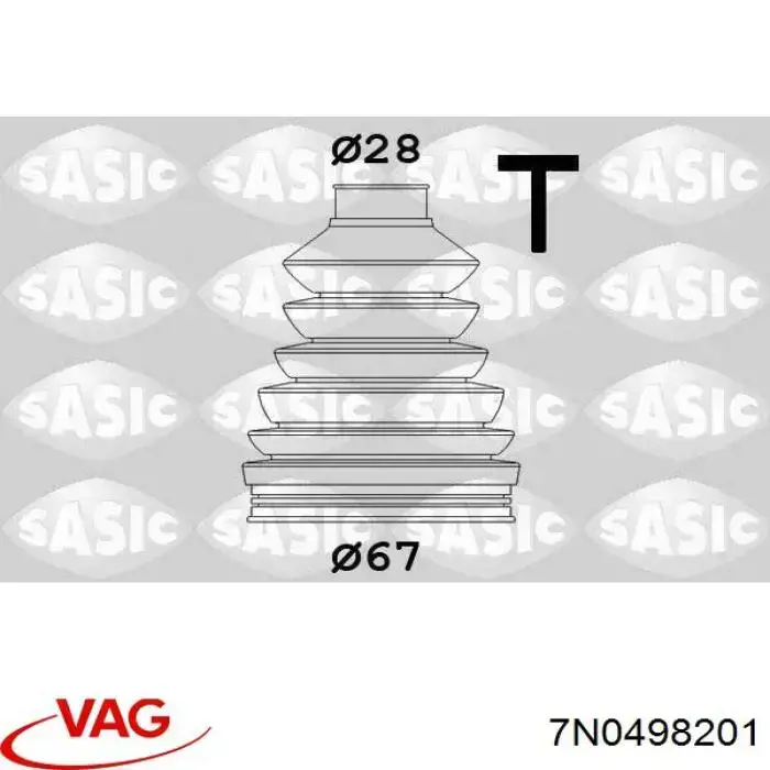 7N0498201 VAG пильник шруса внутрішній, передній піввісі