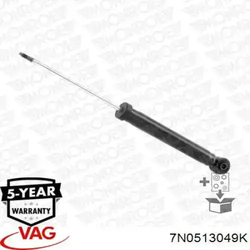 Купити 7N0513049K VAG Стійка амортизатора задня