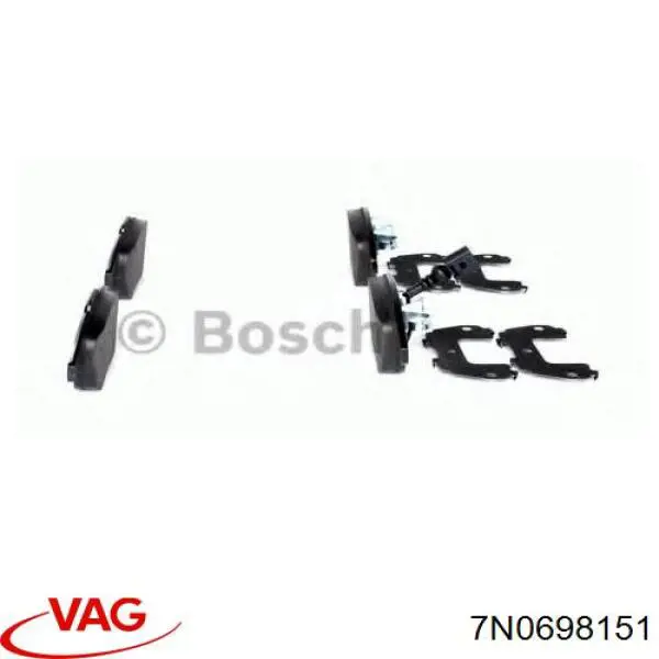 7N0698151 VAG Передні гальмівні колодки