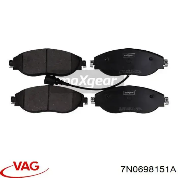 Купити 7N0698151A VAG Колодки гальмівні передні, дискові
