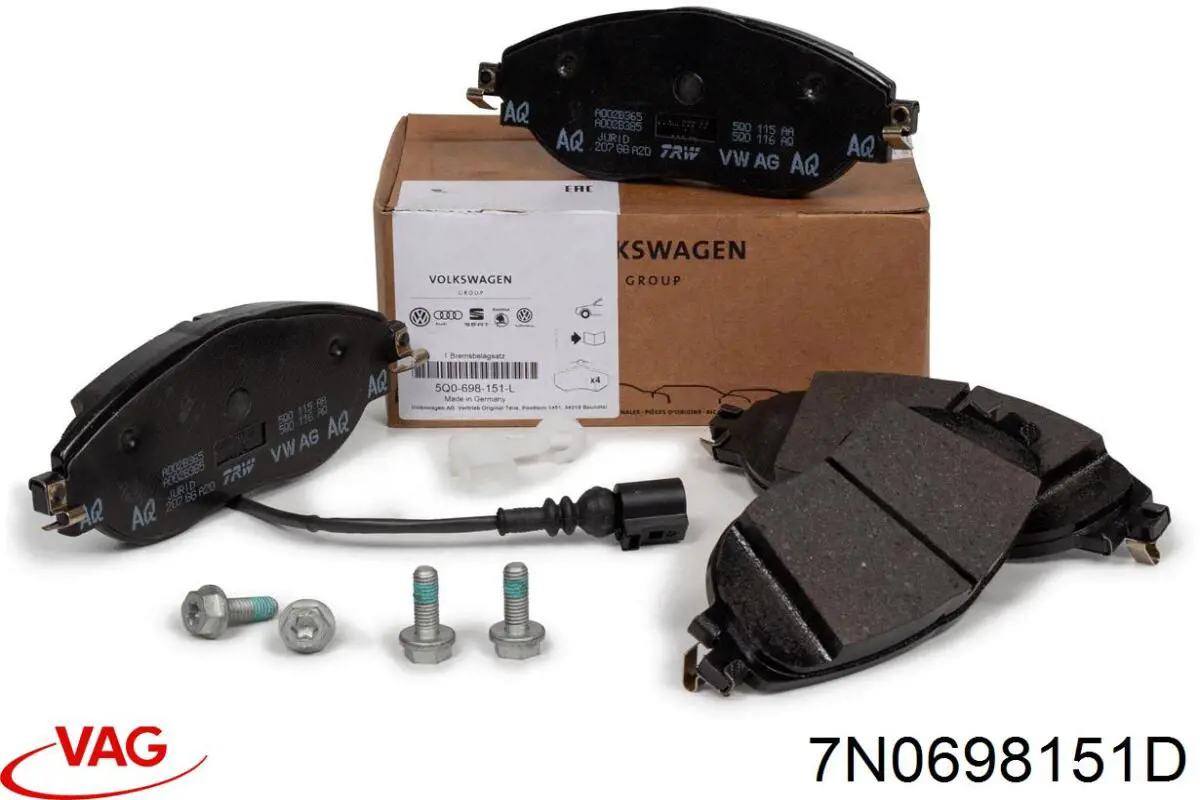 Гальмівні колодки VAG 7N0698151D ціна, від 48.76 USD