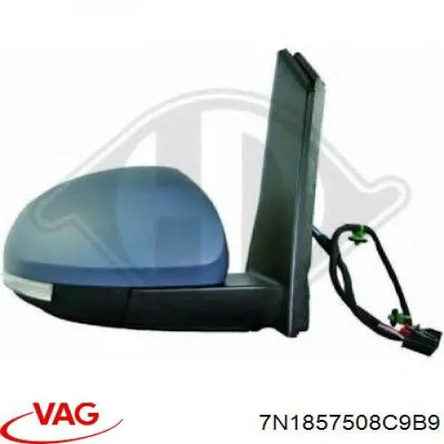Праве бічне дзеркало VAG 7N1857508P9B9 ціна, від 163.94 USD