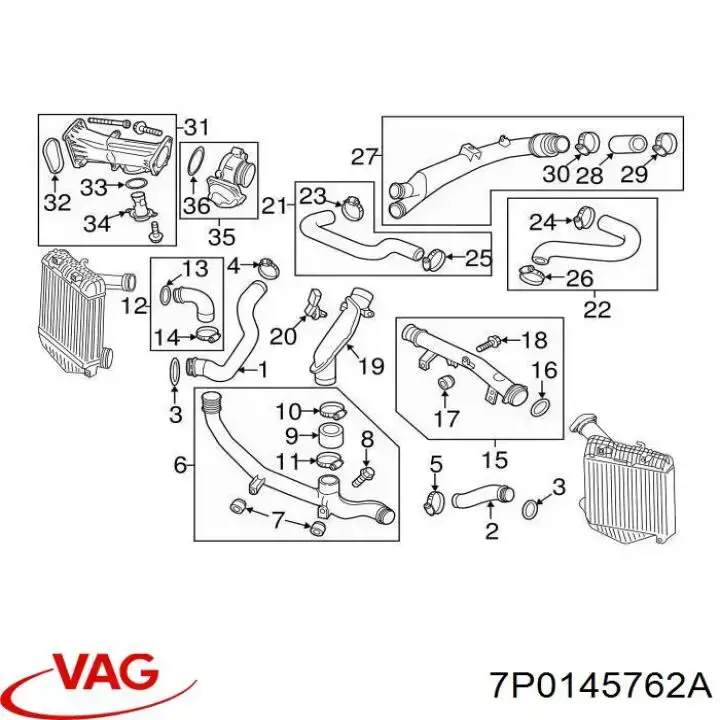 7P0145762A VAG Трубка, що нагнітається