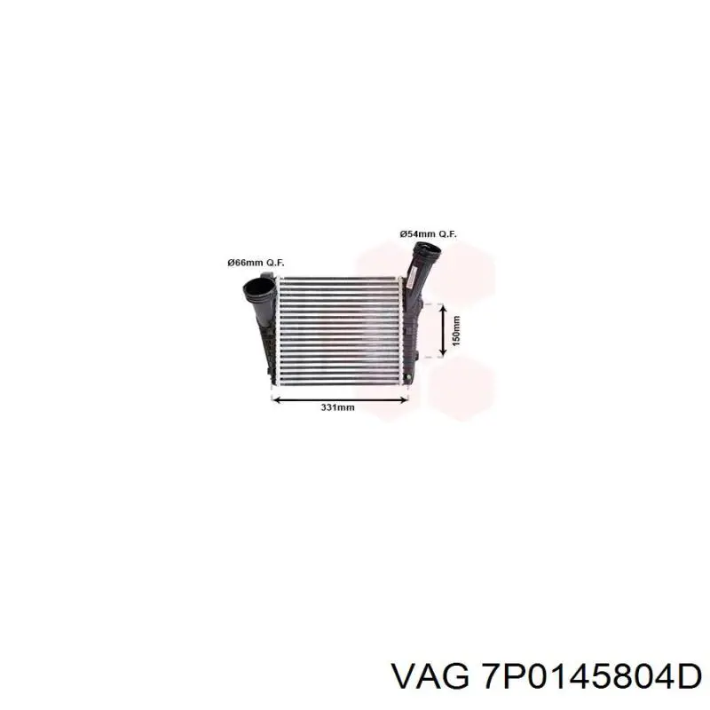 Купити 7P0145804D VAG Радіатор интеркуллера