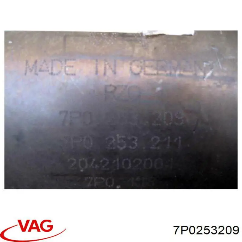 Купити 7P0253209 VAG Труба приймальна (штани) глушника, передня, ліва