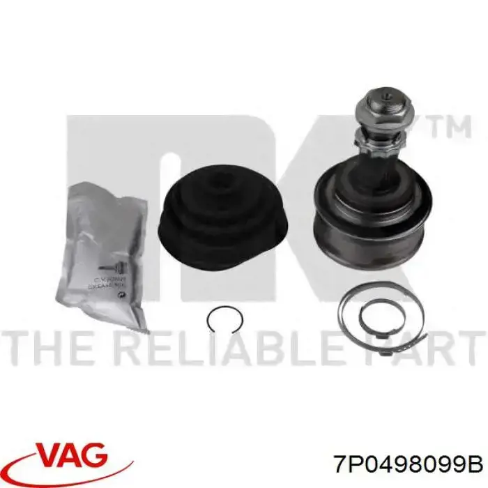 ШРУС зовнішній передній 7P0498099B VAG
