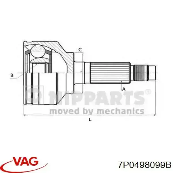 ШРУС зовнішній VAG 7P0498099B