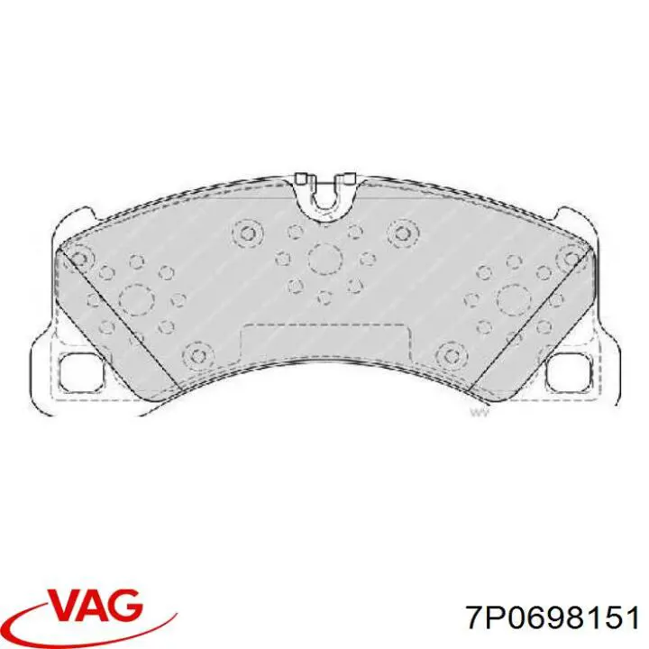 Купити 7P0698151 VAG Колодки гальмівні передні, дискові