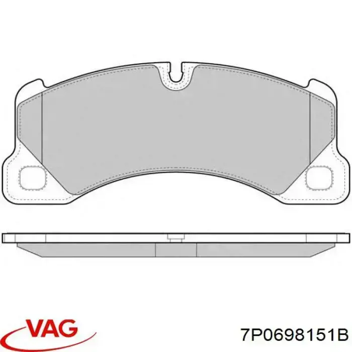 Гальмівні колодки VAG 7P0698151B ціна, від 123.55 USD