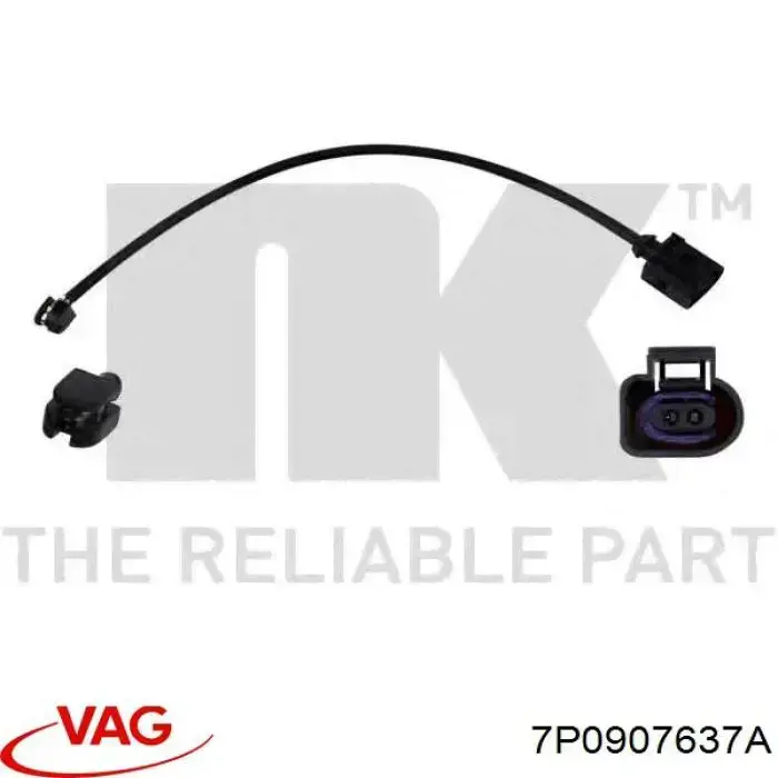 Сигналізатор знос гальмівних колодок VAG 7P0907637A ціна, від 12.08 USD