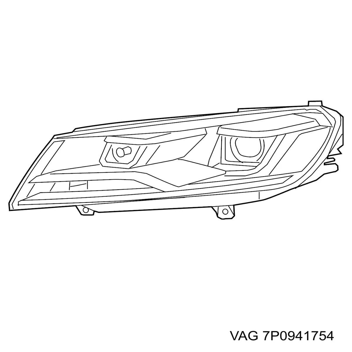 Фара правая VAG 7P0941754 ціна, від 760.16 USD