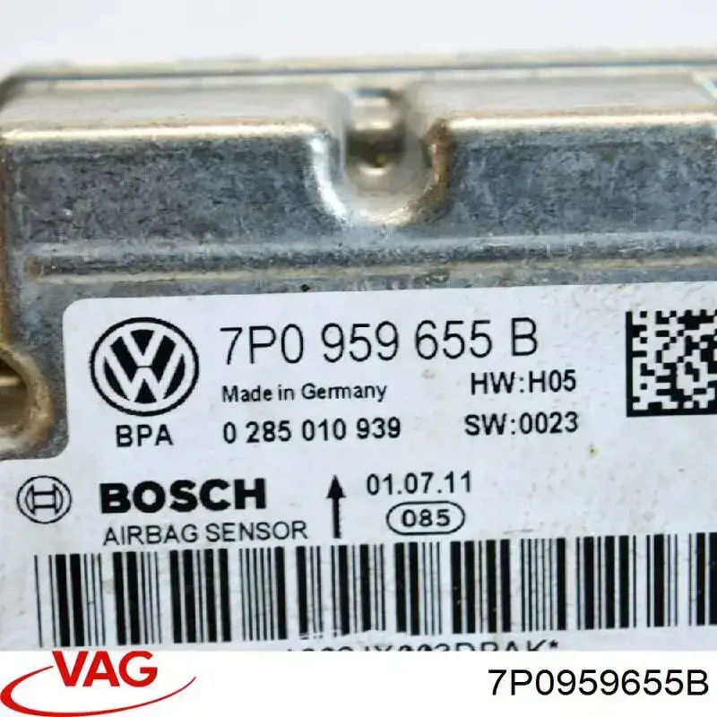 7P0959655B02D VAG Модуль-процесор управління подушки безпеки