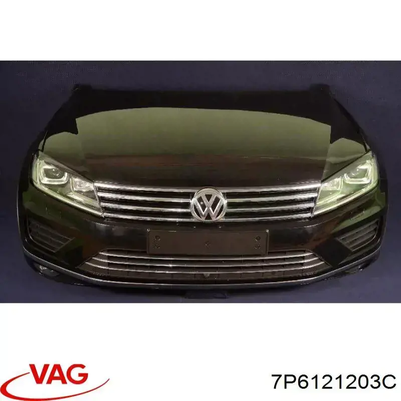 Купити 7P6121203C VAG Дифузор радіатора охолодження, в зборі з двигуном і крильчаткою