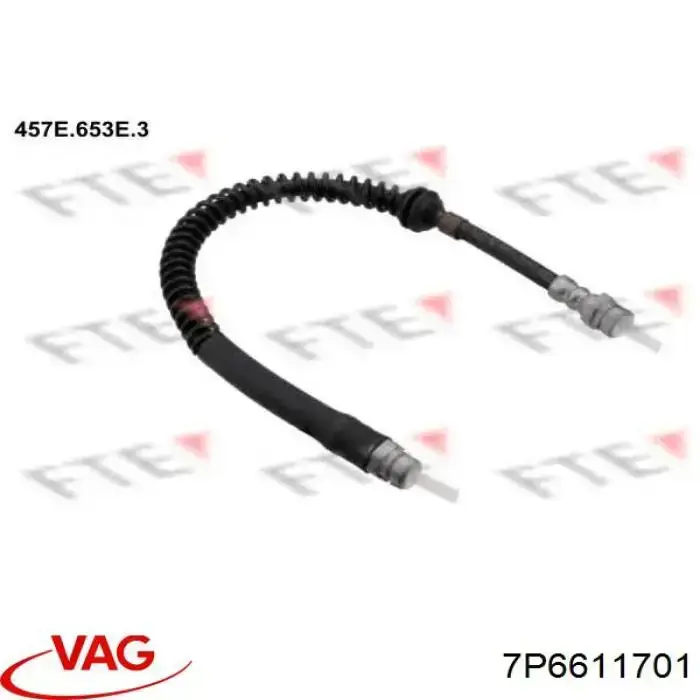 7P6611701 VAG Гнучка гальмівна трубка передня