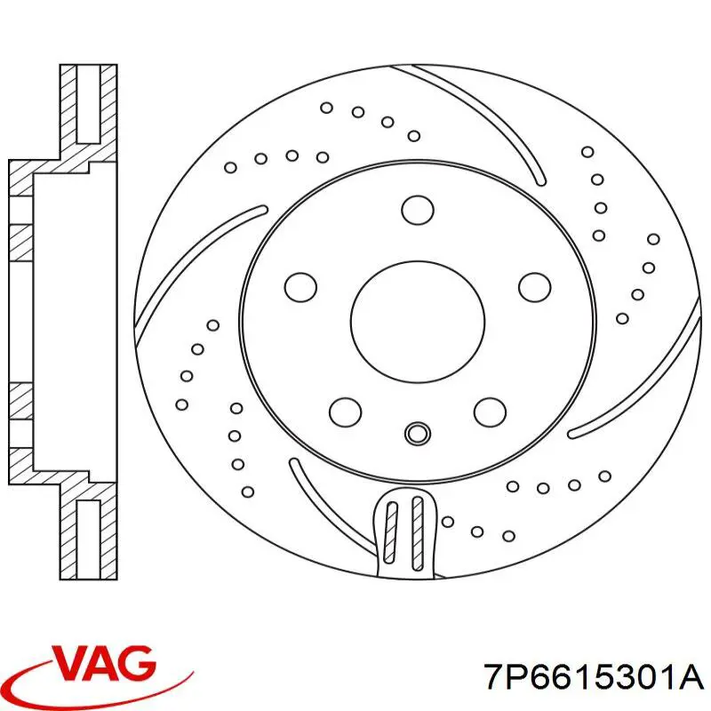 Диск гальмівний передній VAG 7P6615301A