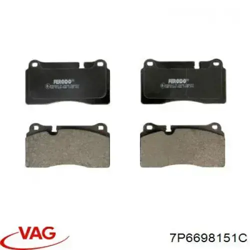 Передні тормозні колодки 7P6698151C VAG