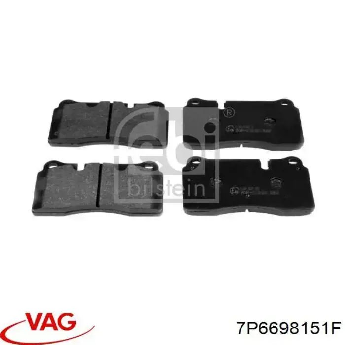 Передні тормозні колодки 7P6698151F VAG