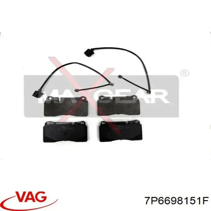 Купити 7P6698151F VAG Колодки гальмівні передні, дискові