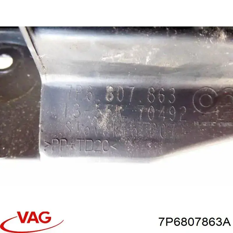Кронштейн бампера заднього, центральний VAG 7P6807863A ціна, від 14.11 USD
