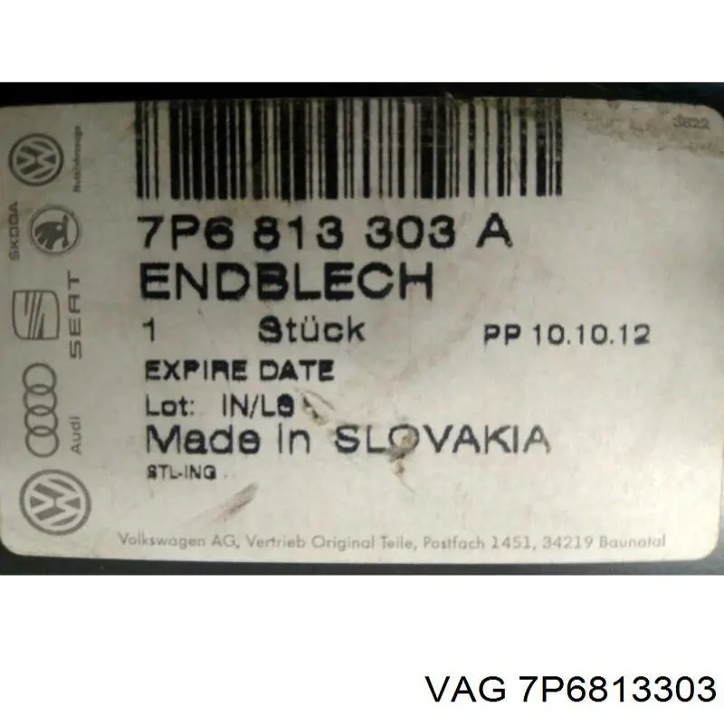 7P6813303 VAG Перегородка