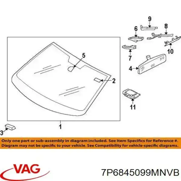 Скло лобове AB23859A Sekurit