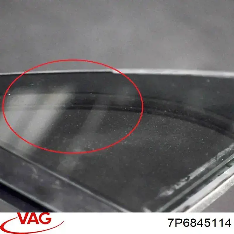 Скло-кватирка двері, задній, правій 7P6845114 VAG