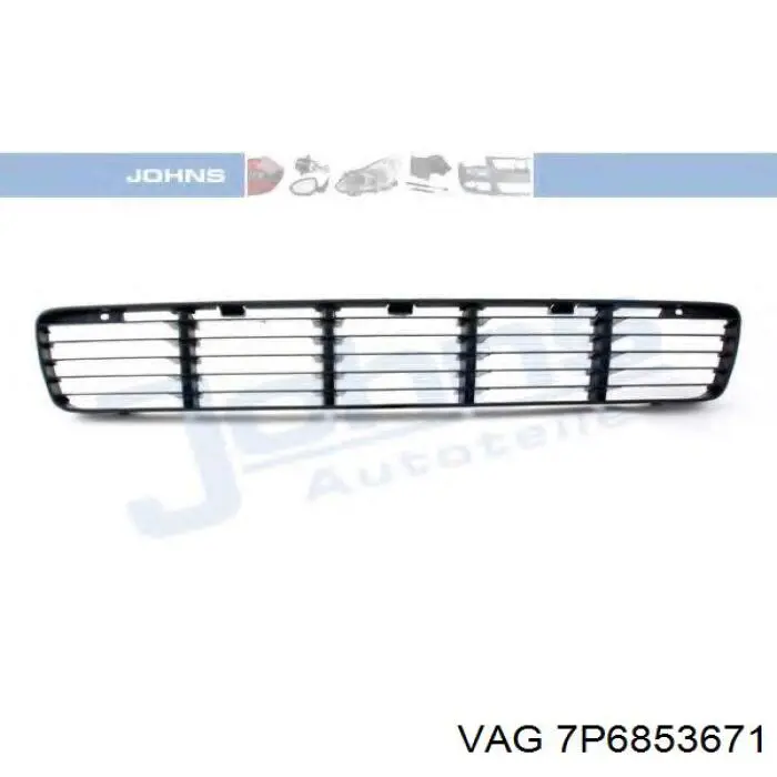 7P6853671 VAG Решітка переднього бампера, центральна