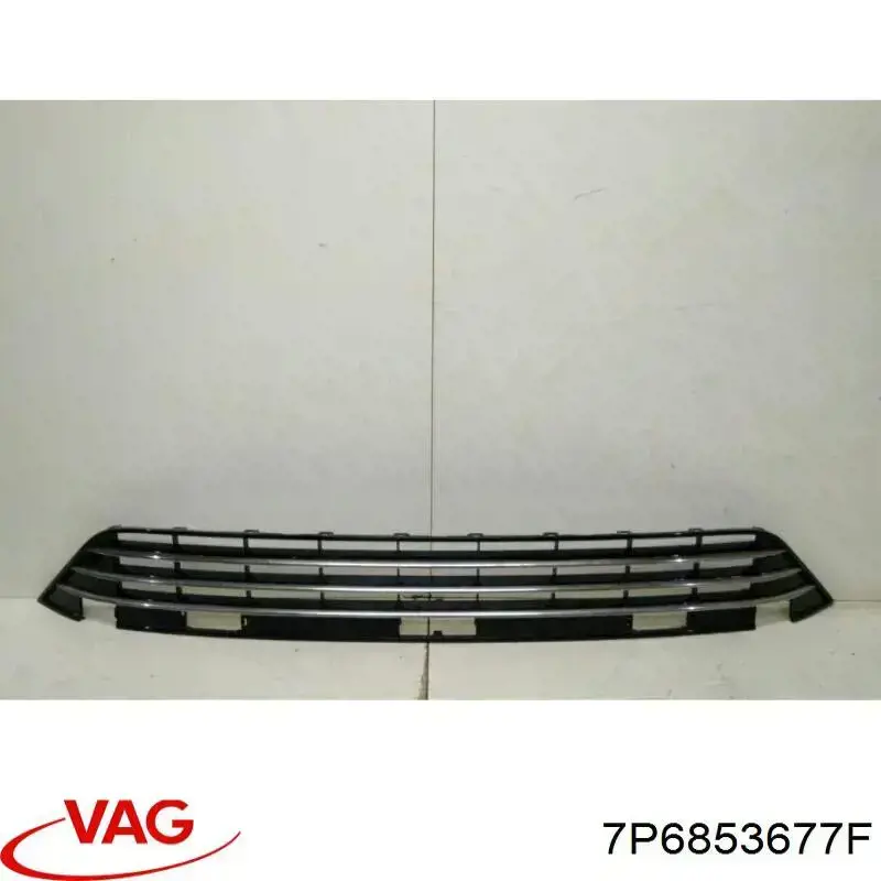 7P6853677F VAG Решітка переднього бампера, центральна