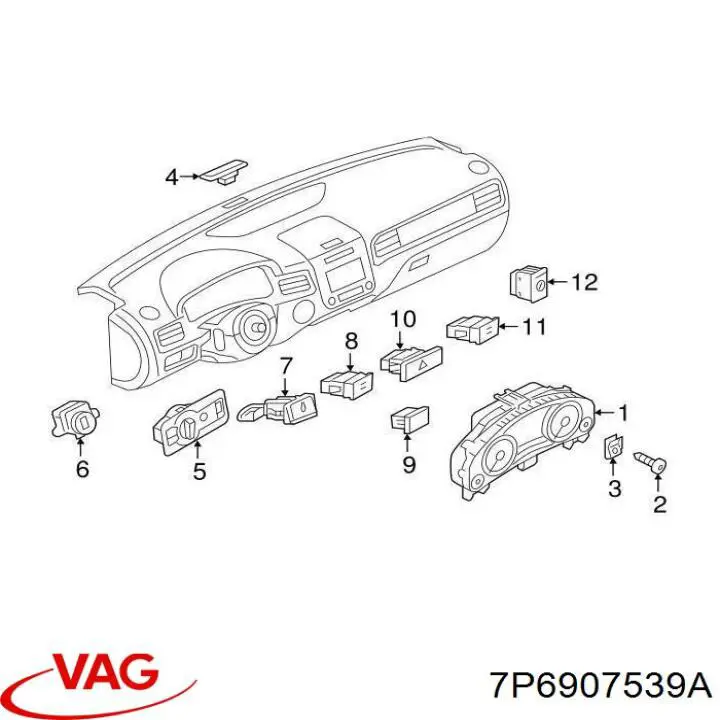  VAG 7P6907539A ціна, від 6.35 USD