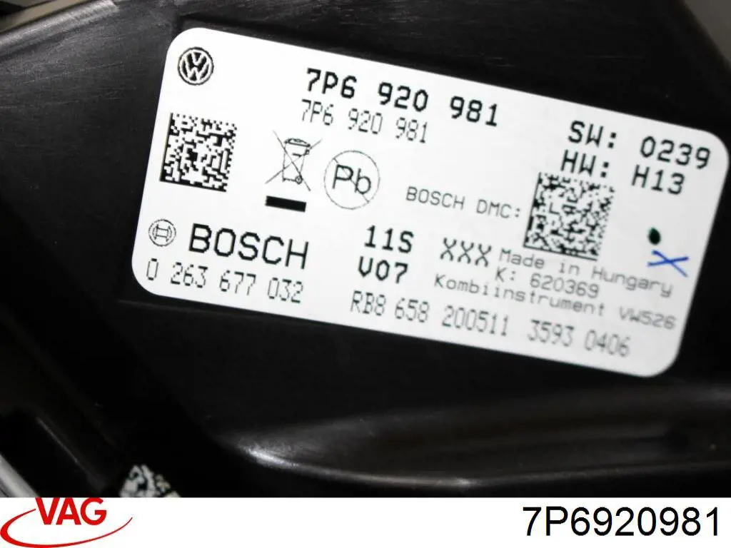 Панель приладів VAG 7P6920981 ціна, від 41.81 USD