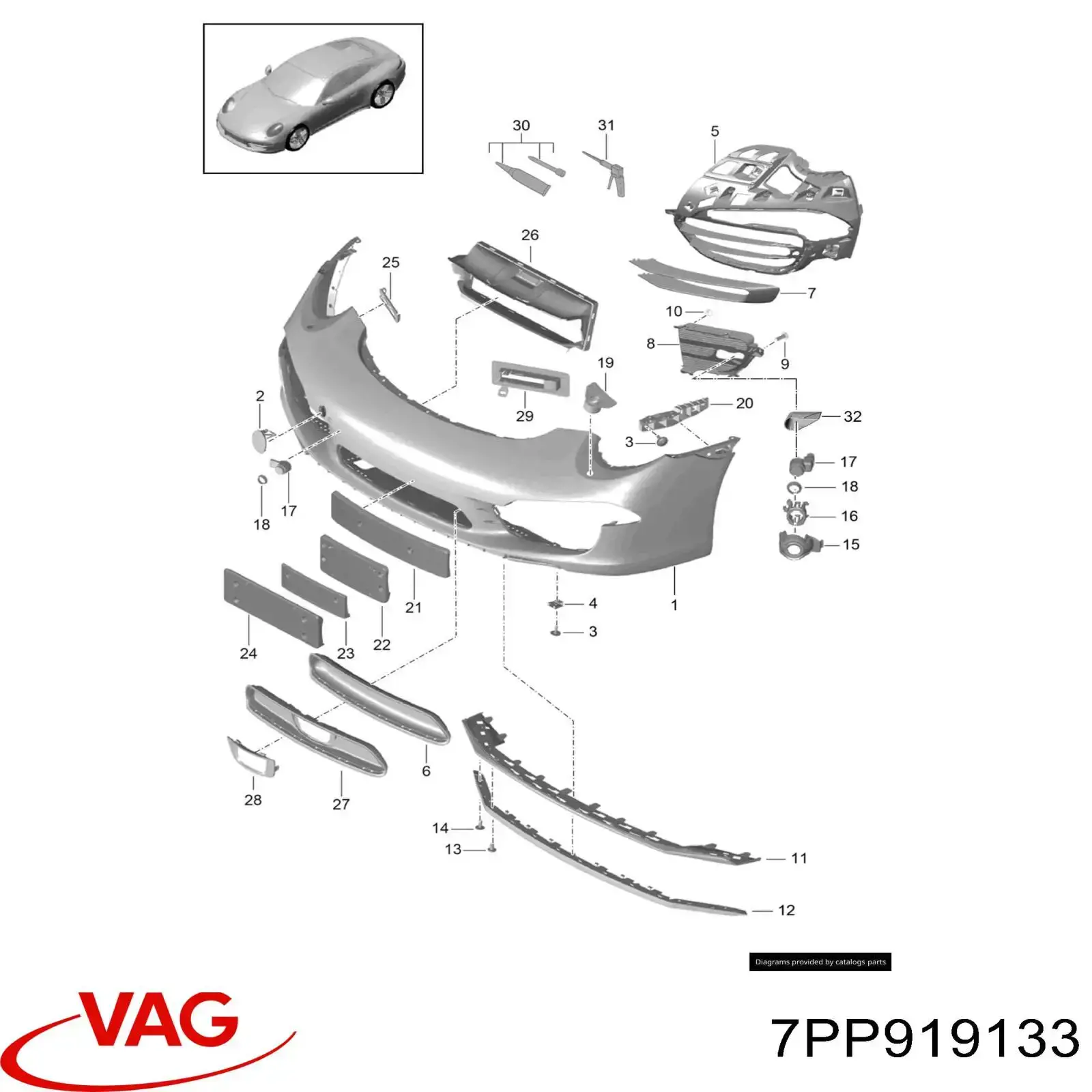  7PP919133 Porsche