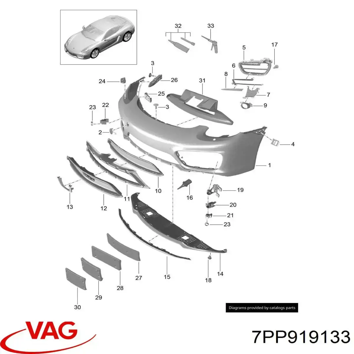 Купити 7PP919133 Porsche 