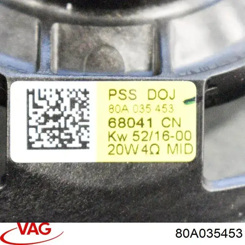 Купити 80A035453 VAG Динамік "торпедо"