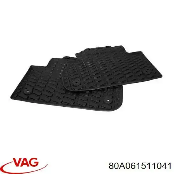 Килимок задній, комплект 2 шт. VAG 80A061511041 ціна, від 70.34 USD