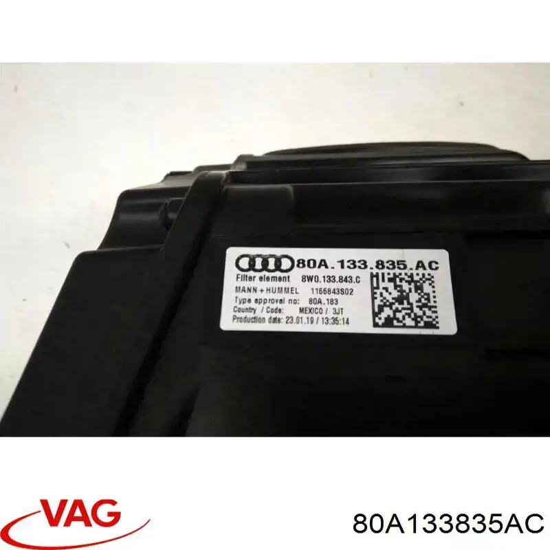 Купити 80A133835AC VAG Корпус фільтра