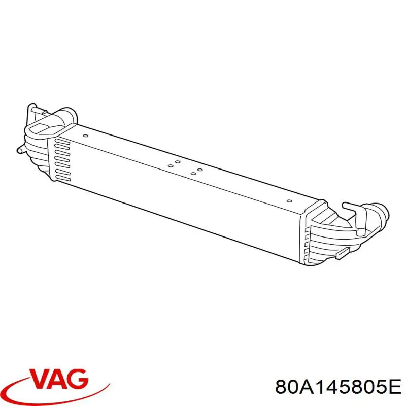 Радіатор интеркуллера 80A145805J Market (OEM)