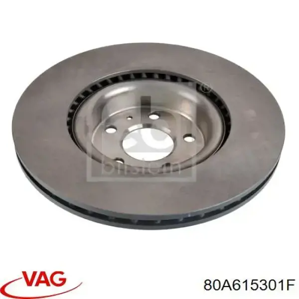 Диск переднього гальма VAG 80A615301F ціна, від 16.87 USD