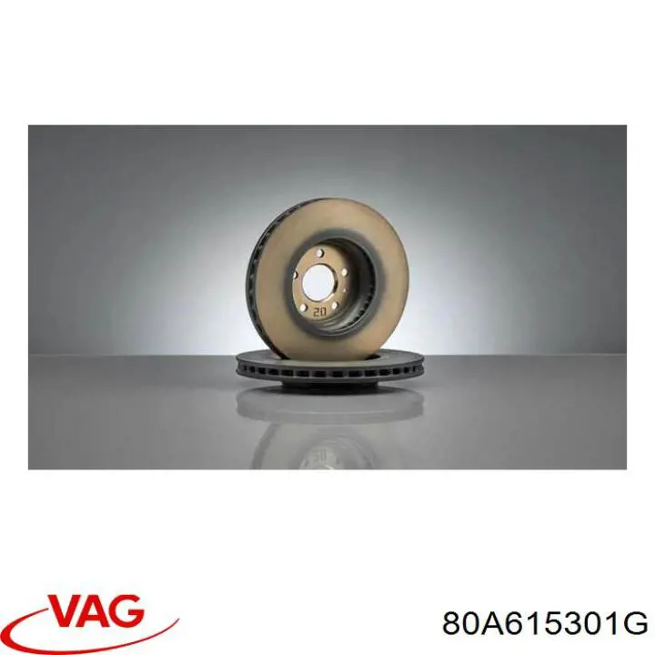 Диск переднього гальма VAG 80A615301G ціна, від 133.59 USD