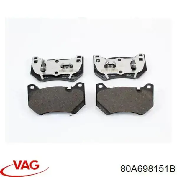 Купити 80A698151B VAG Колодки гальмівні передні, дискові
