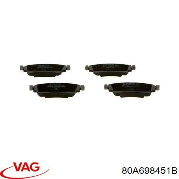 Задні гальмівні колодки VAG 80A698451B ціна, від 55.93 USD