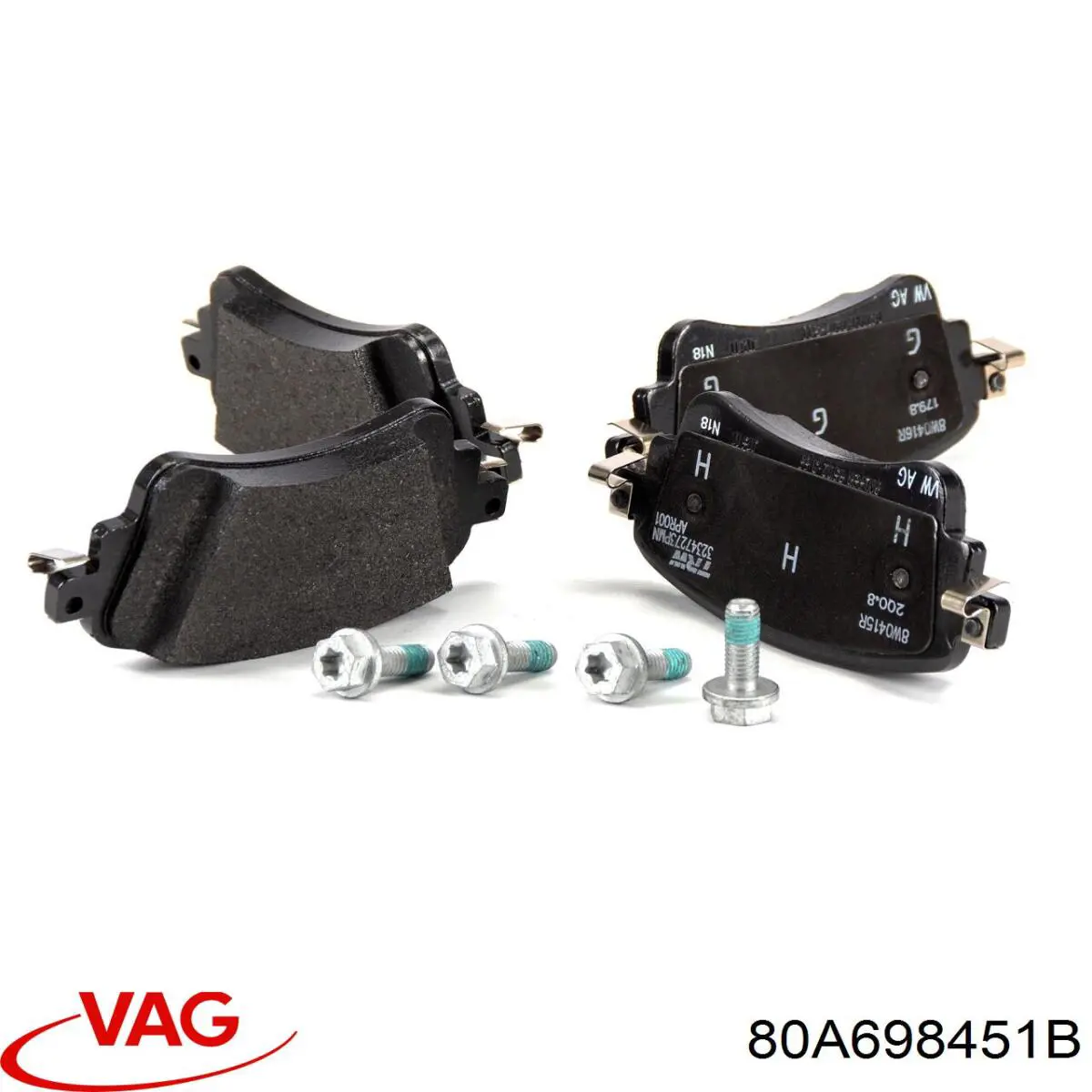 80A698451B VAG Колодки гальмівні задні, дискові