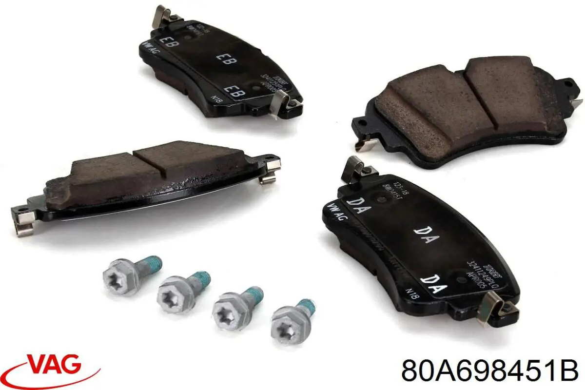 Задні гальмівні колодки 80A698451B VAG